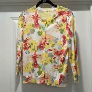 J Crew floral cardigan